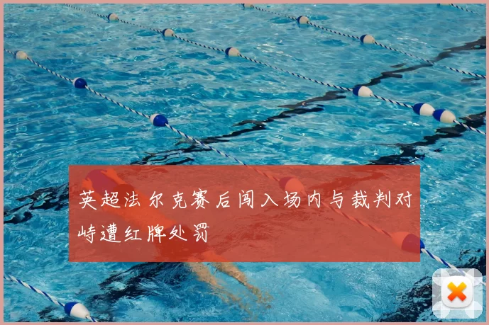 英超法尔克赛后闯入场内与裁判对峙遭红牌处罚