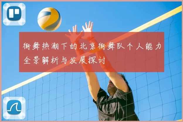 街舞热潮下的北京街舞队个人能力全景解析与发展探讨