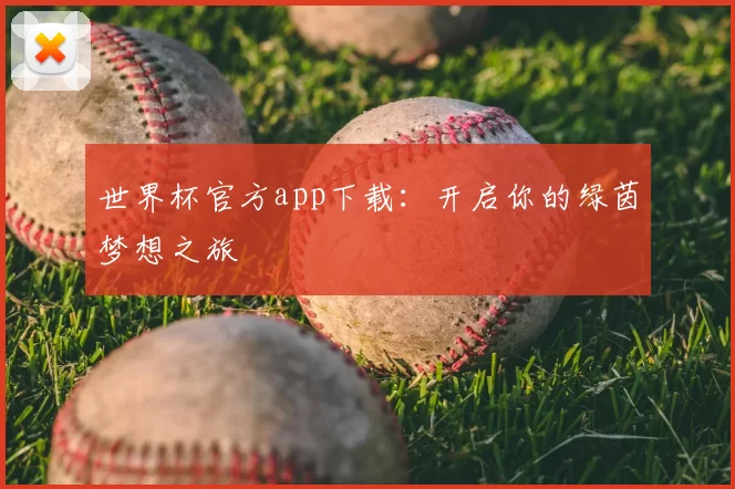 世界杯官方app下载：开启你的绿茵梦想之旅
